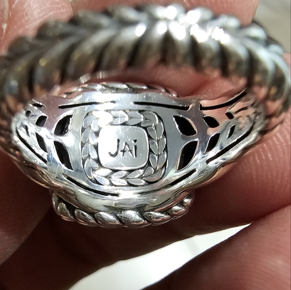 John Hardy Pink Quartz Basketweave Ring - Picture 9 of 11